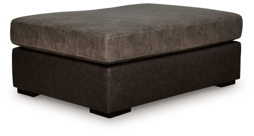 Castille Way - Oversized Accent Ottoman - Fossil - R&R Furniture Gallery (Fountain Valley, CA)