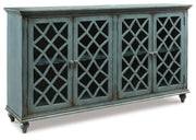 Mirimyn - Accent Cabinet - Vintage Finish - Antique Teal - R&R Furniture Gallery (Fountain Valley, CA)