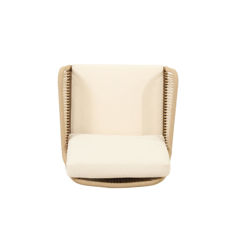 Outdoor Club Chair With Rope Weave Design - Teak - R&R Furniture Gallery (Fountain Valley, CA)