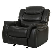 Classic Design Recliner, Upholstery Recliner, Glider Recliner - Black Berry - R&R Furniture Gallery (Fountain Valley, CA)