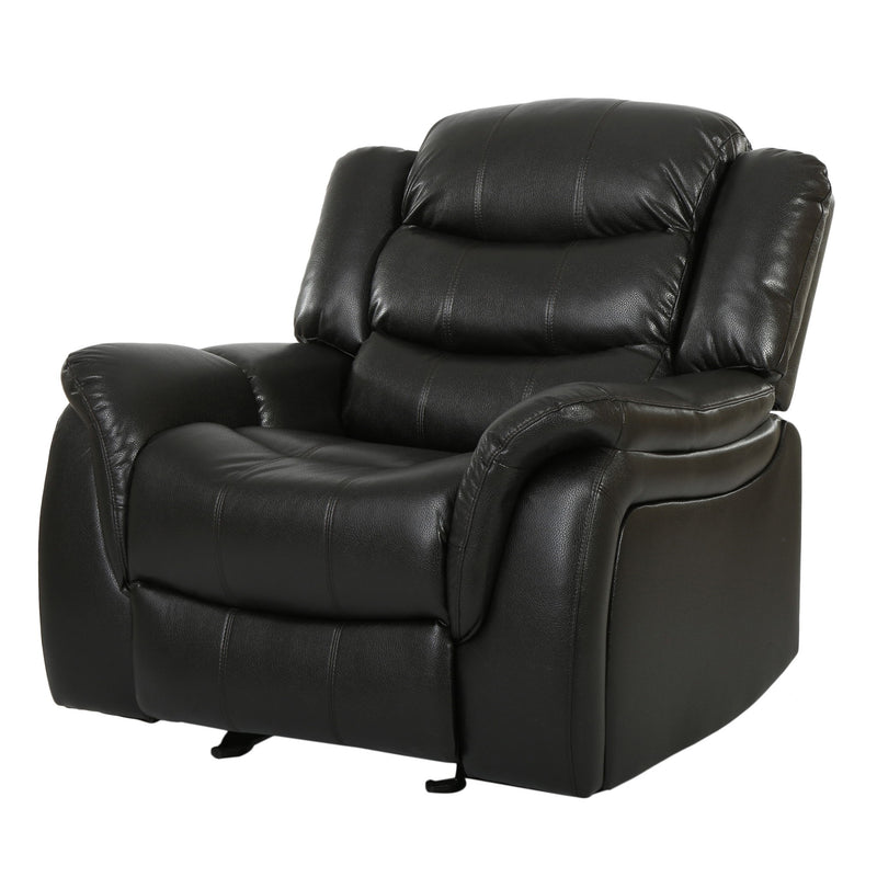 Classic Design Recliner, Upholstery Recliner, Glider Recliner - Black Berry - R&R Furniture Gallery (Fountain Valley, CA)