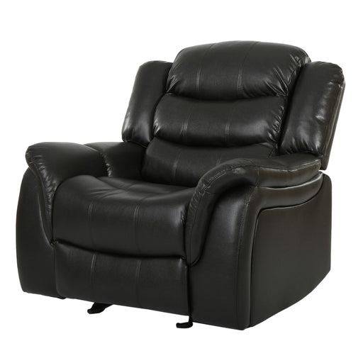 Classic Design Recliner, Upholstery Recliner, Glider Recliner - Black Berry - R&R Furniture Gallery (Fountain Valley, CA)