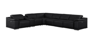 2679 - 7-Piece L-Shaped Power Reclining Sectional In Genuine Leather (4 Recliners)