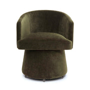 Kristen upcycled chenille rolling desk chair by TOV Furniture with plush fabric and adjustable height, modern office seating.