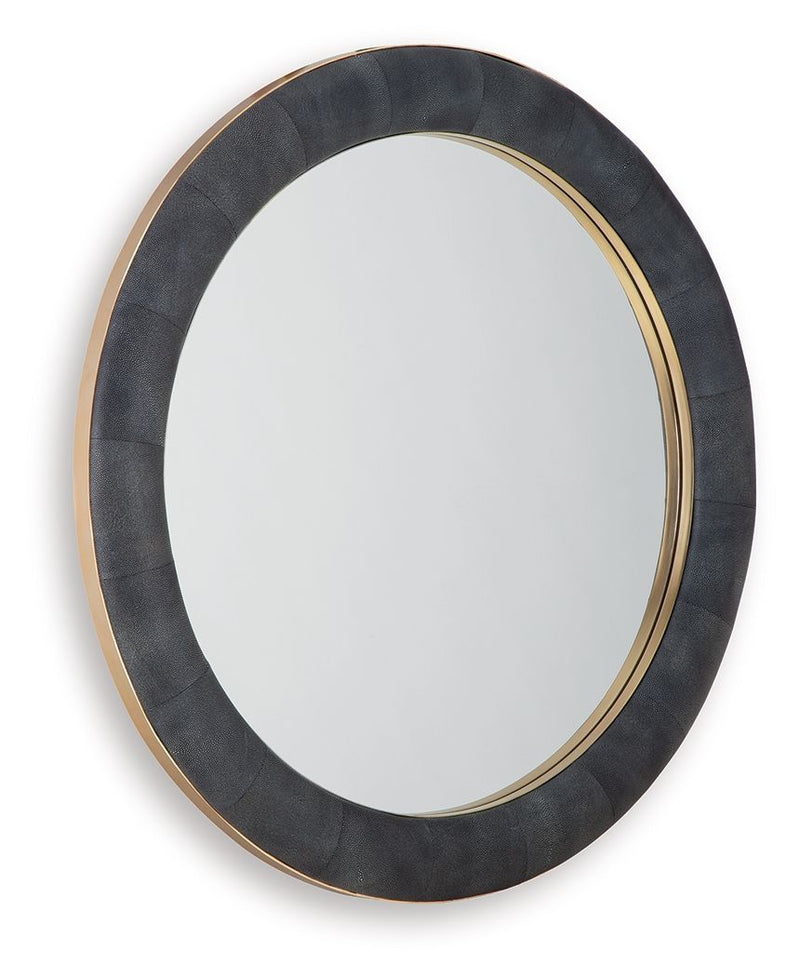 Corinsworth - Accent Mirror - Charcoal / Brass Finish - R&R Furniture Gallery (Fountain Valley, CA)