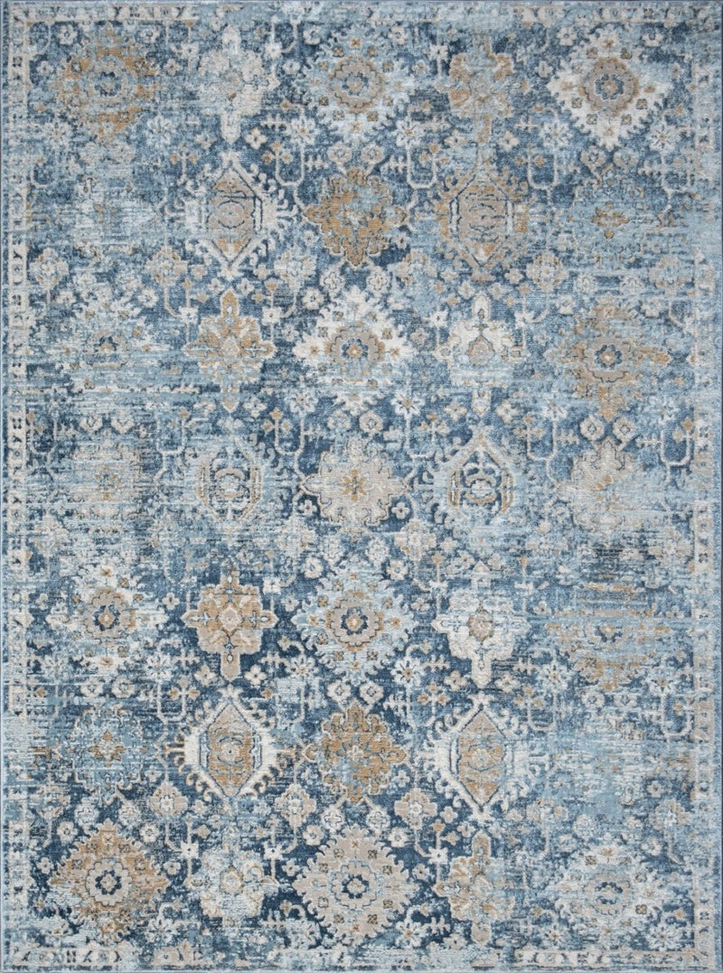 Noble - 5'3" X 7'3" Area Rug - Blue - R&R Furniture Gallery (Fountain Valley, CA)