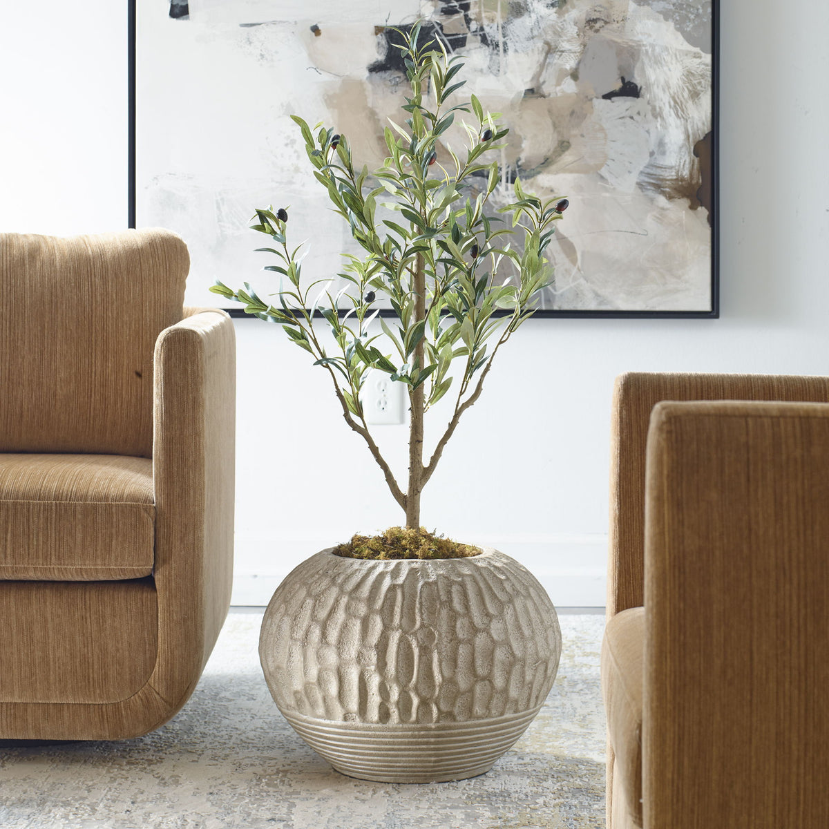 Rustic - Roots Terracotta Planter - Light Brown