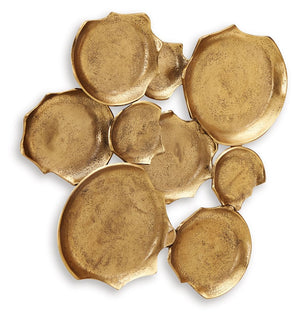 Gageton - Wall Decor - Antique Gold Finish - R&R Furniture Gallery (Fountain Valley, CA)
