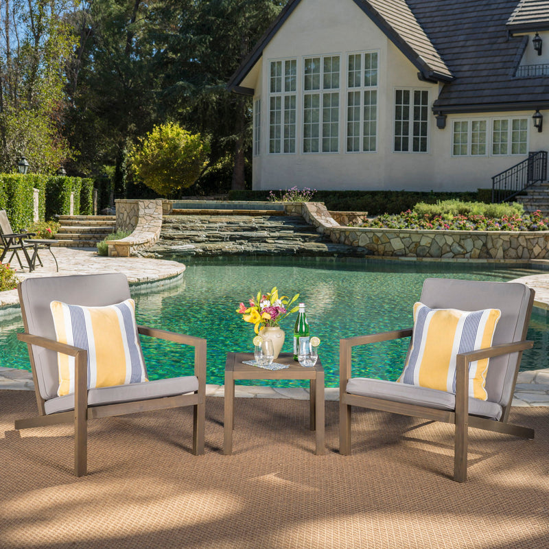 Celestaria - 3 Piece Outdoor Chat Set With Adirondack Chairs, Cushions And Side Table - R&R Furniture Gallery (Fountain Valley, CA)