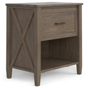 Ela - Bedside Table - Smoky Brown - R&R Furniture Gallery (Fountain Valley, CA)