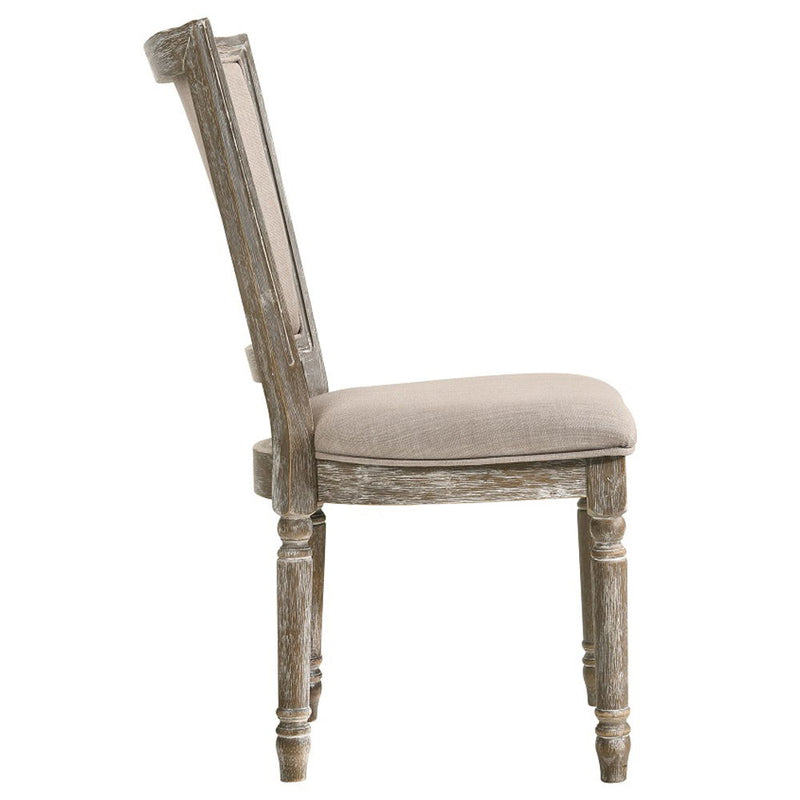 Gabrian - Fabric Side Chair (Set of 2) - Two-Tone Beige & Reclaimed Gray - R&R Furniture Gallery (Fountain Valley, CA)