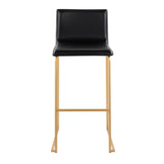 Set of two Lumi Source Mara contemporary upholstered barstools with padded seats and sleek design for modern bar or counter seating.