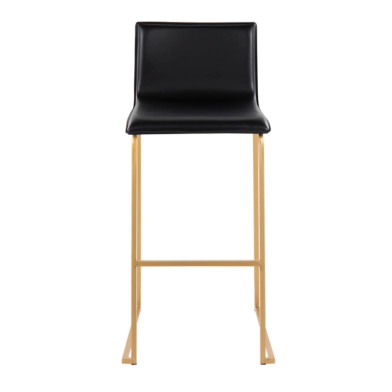 Set of two Lumi Source Mara contemporary upholstered barstools with padded seats and sleek design for modern bar or counter seating.