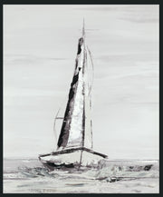 Sails - 48" x 72" Painting By Buddy Whitlock - Pearl Silver - R&R Furniture Gallery (Fountain Valley, CA)