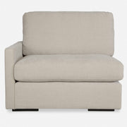 Uttermost Refuge sofa chaise with plush cushions and modern design, featuring sleek upholstery and a comfortable, stylish lounge area.