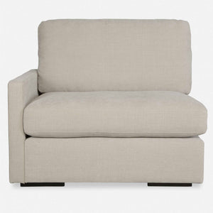 Uttermost Refuge sofa chaise with plush cushions and modern design, featuring sleek upholstery and a comfortable, stylish lounge area.