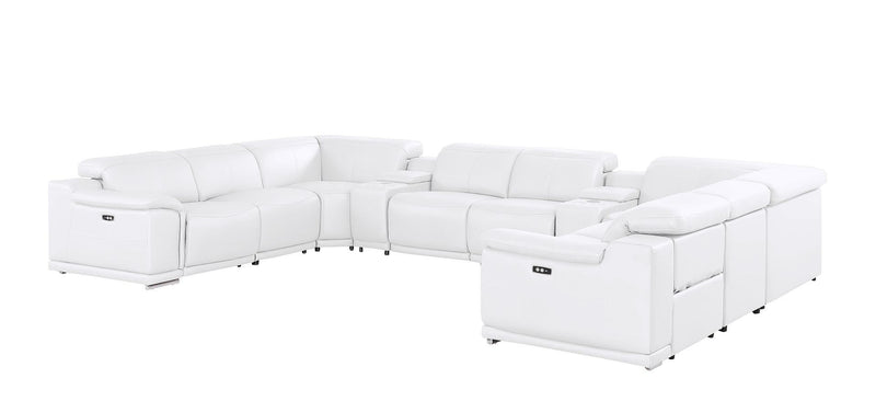 2679 - 10-Piece U-Shaped Power Reclining Sectional In Genuine Leather (4 Recliners)