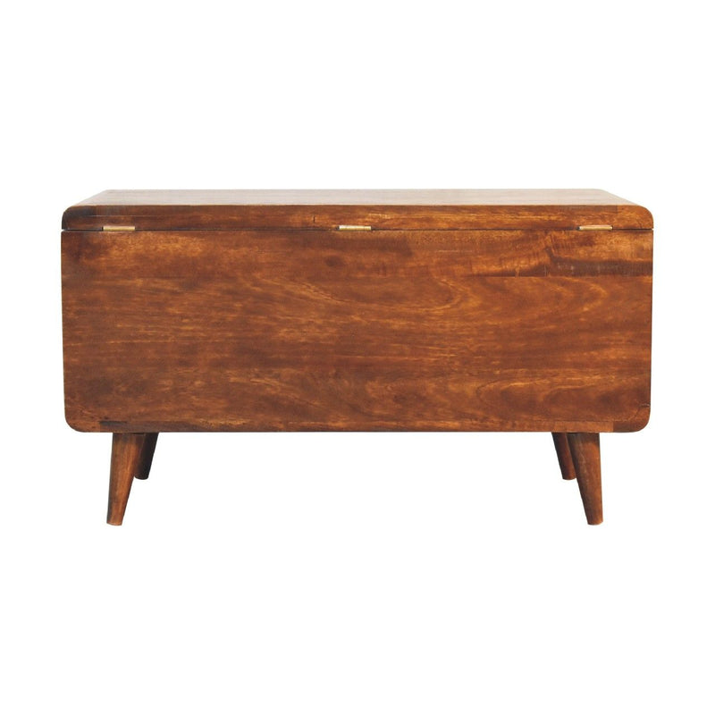 Curved Blanket Box - Chestnut - R&R Furniture Gallery (Fountain Valley, CA)