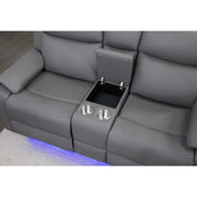 Blanche - Console Reclining Loveseat With LED Lights And Speakers - R&R Furniture Gallery (Fountain Valley, CA)