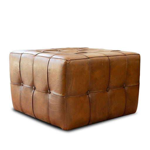 Benjiro - Square Ottoman - Tan - R&R Furniture Gallery (Fountain Valley, CA)