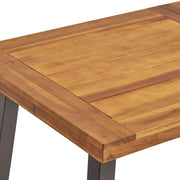 Della - Modern Industrial Dining Table With Acacia Wood Top - Teak - R&R Furniture Gallery (Fountain Valley, CA)