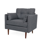 Enchantica - Upholstered Fabric Club Chair With Button Tufted And 2 Accent Pillows - R&R Furniture Gallery (Fountain Valley, CA)