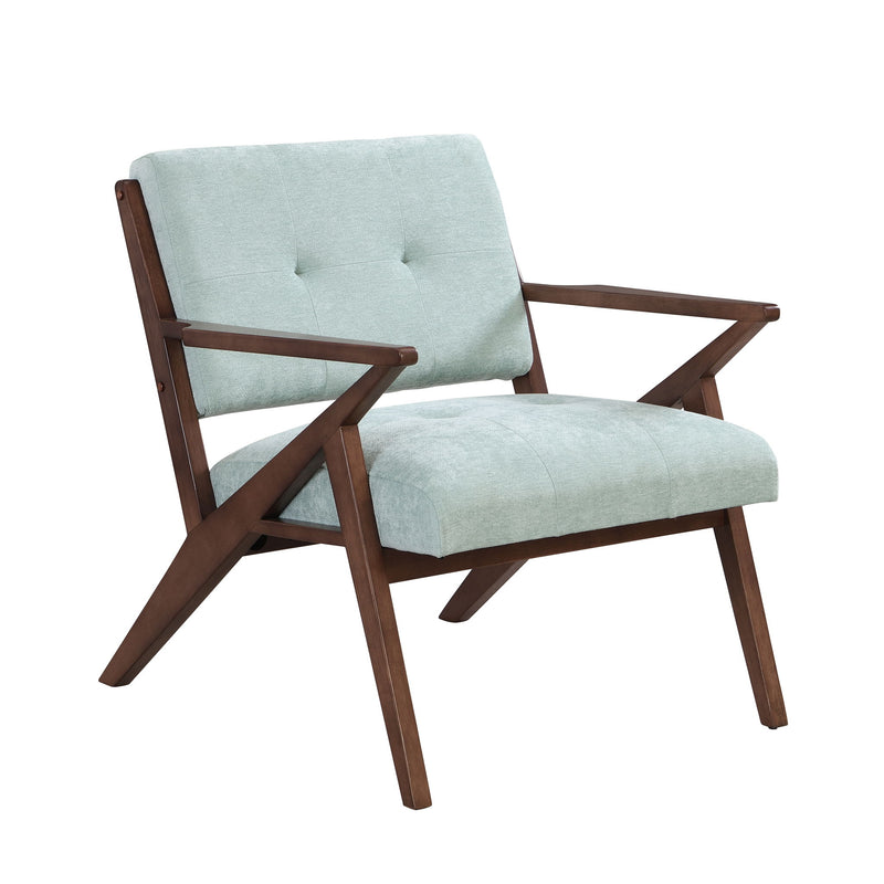 Modern Accent Chair With Plush Cushions, Angled Arm Design - Green - R&R Furniture Gallery (Fountain Valley, CA)