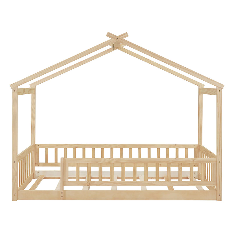 Bed House Bed Frame With Fence - R&R Furniture Gallery (Fountain Valley, CA)
