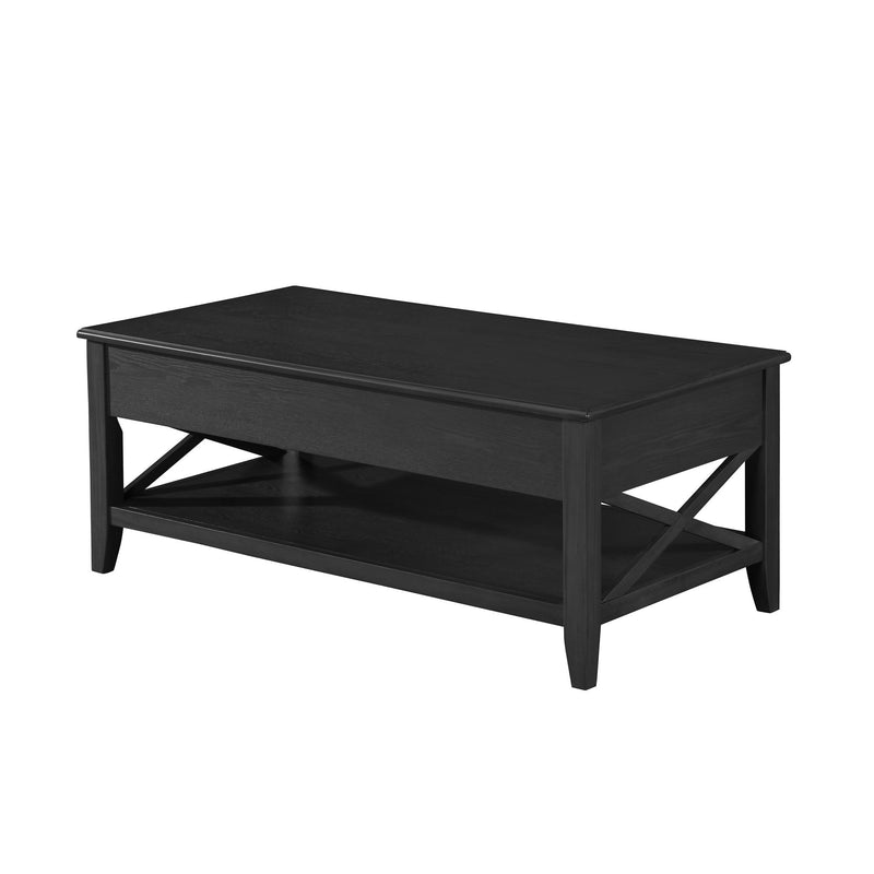 Decatur - Farmhouse Lift Top Coffee Table With Storage - Black / Ash - R&R Furniture Gallery (Fountain Valley, CA)