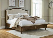 Benchcraft Sturlayne 6-piece panel bedroom set includes bed frame, headboard, nightstands, dresser, and mirror in a modern design
