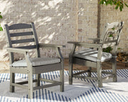 Visola - Arm Chair With Cushion (Set of 2) - Gray - R&R Furniture Gallery (Fountain Valley, CA)