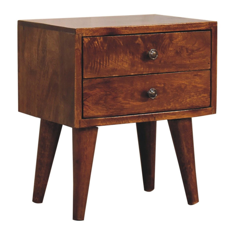 Mini Modern Bedside Table - Chestnut - R&R Furniture Gallery (Fountain Valley, CA)