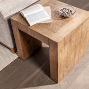 Classic Home Clayton coffee table with wooden top and sleek metal legs, ideal for modern living room decor.