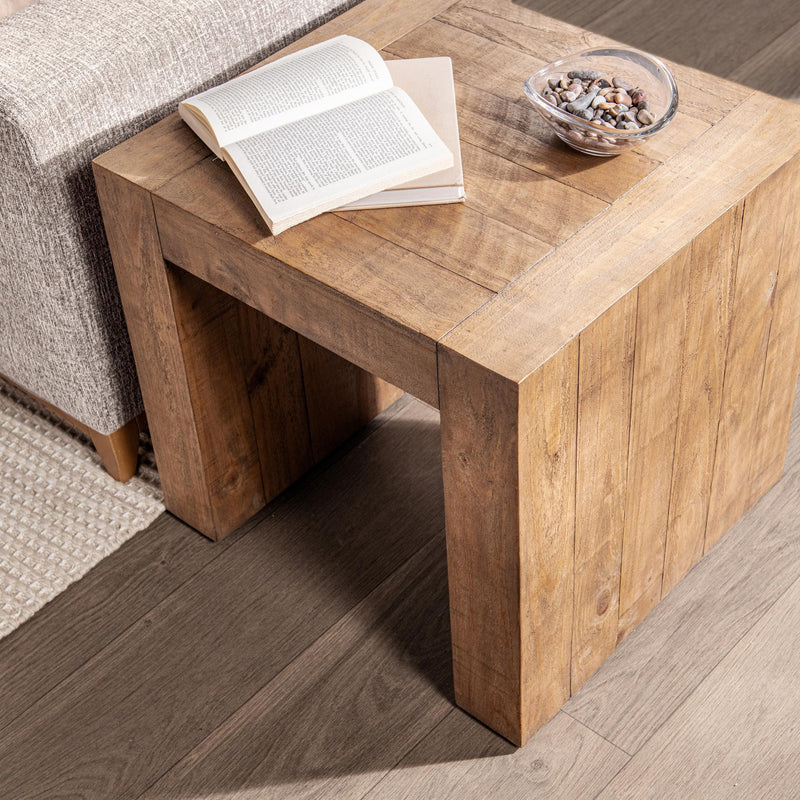 Classic Home Clayton coffee table with wooden top and sleek metal legs, ideal for modern living room decor.