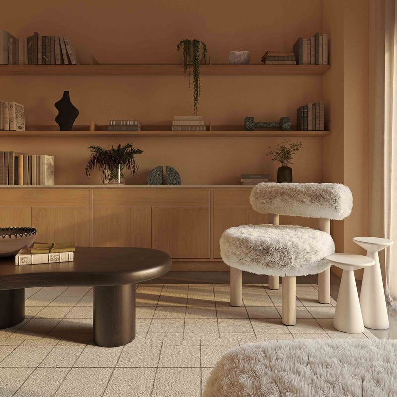 Carmel - Vegan Shearling Accent Chair - R&R Furniture Gallery (Fountain Valley, CA)