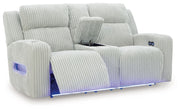 Forest Lake - Power Reclining Loveseat With Console / Adj Headrest - R&R Furniture Gallery (Fountain Valley, CA)