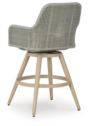 Seton Creek - Barstool With Cushion (Set of 2) - Beige / Gray - R&R Furniture Gallery (Fountain Valley, CA)