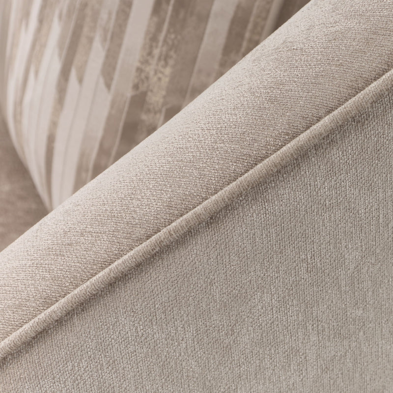 Michael Amini La Rachelle swivel chair with plush upholstery, modern design, and polished wooden base, shown from a front angle.