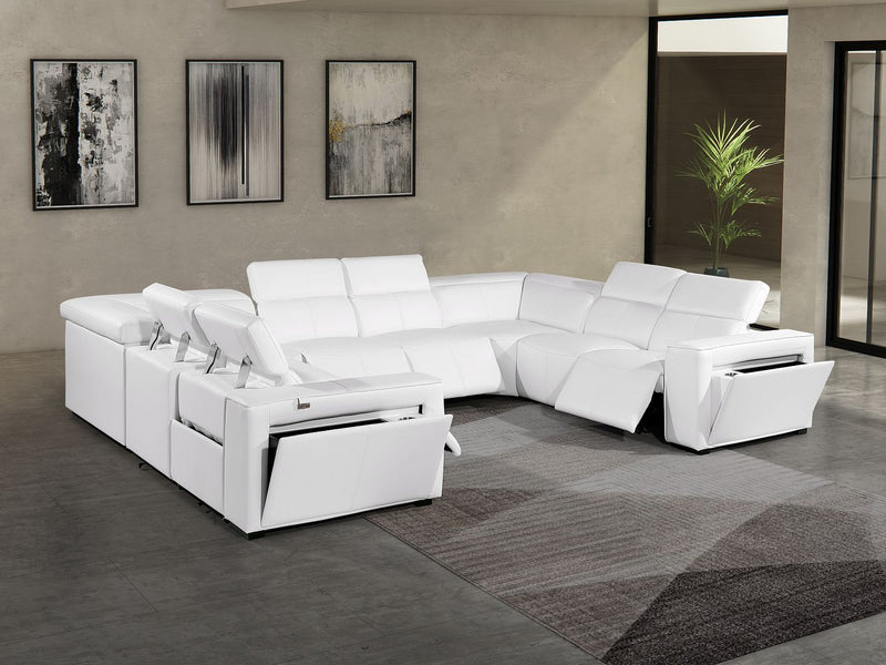 1224 - 8-Piece U-Shaped Sectional Sofa In With 4 Power Recliners & Power Headrest