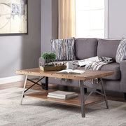 Ikram - Coffee Table - Weathered Oak & Sandy Black - R&R Furniture Gallery (Fountain Valley, CA)