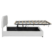 Upholstered Platform Bed With Hydraulic Storage System - R&R Furniture Gallery (Fountain Valley, CA)