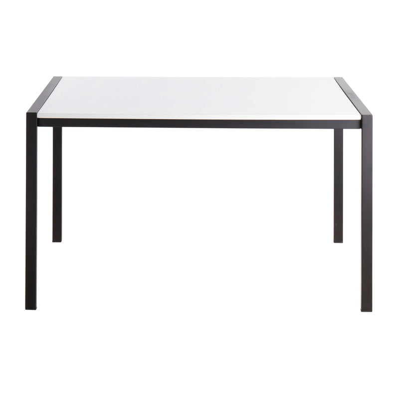 Lumi Source Fuji modern glam dining table with sleek wooden top and metal legs, ideal for contemporary dining rooms.