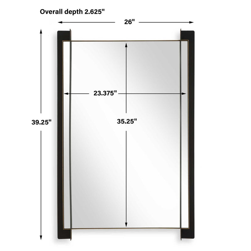 Cunene - Industrial Wall Mirror - Black