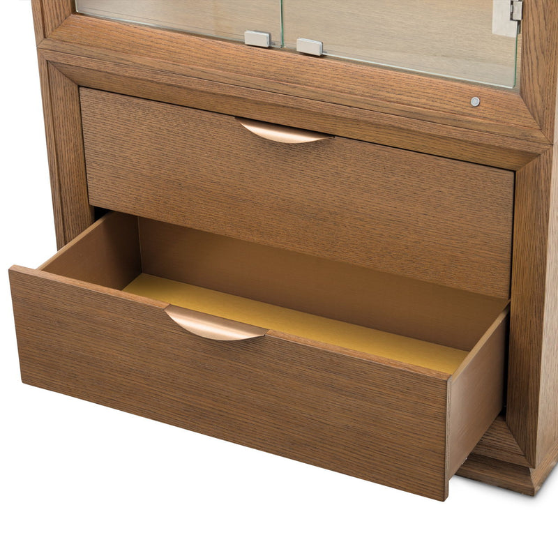 Portrait - Display Cabinet - Sienna Brown - R&R Furniture Gallery (Fountain Valley, CA)