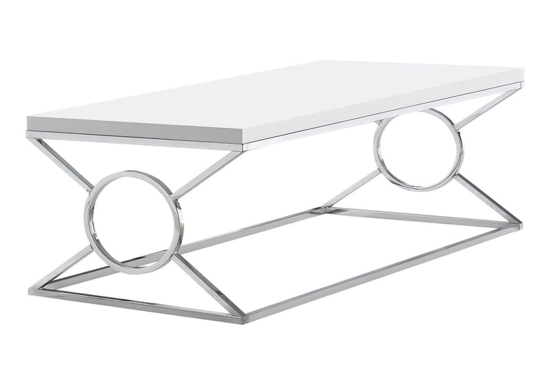 Table, Rectangular, Glossy Contemporary & Modern - White - R&R Furniture Gallery (Fountain Valley, CA)
