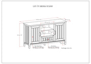 Lev - TV Media Stand - Smoky Brown - R&R Furniture Gallery (Fountain Valley, CA)