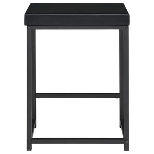 Klekner - 4 Piece Counter Height Table Set With Nesting Tables And Backless Stools - Charcoal