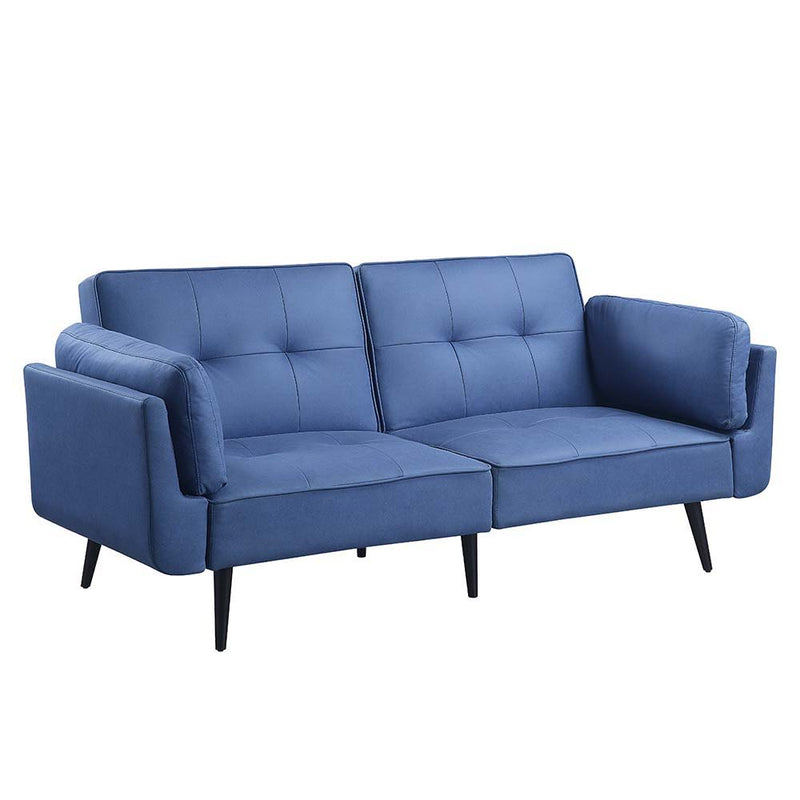 Nafisa - Adjustable Sofa & Ottoman - Blue Fabric - R&R Furniture Gallery (Fountain Valley, CA)