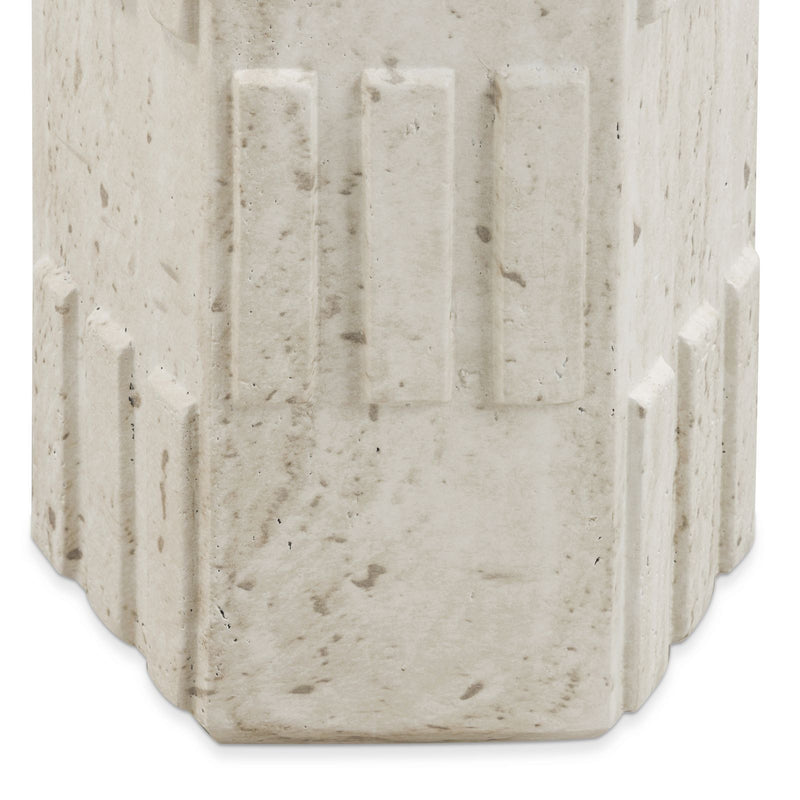 Asta - Concrete Indoor/Outdoor Side Table - Travertine - R&R Furniture Gallery (Fountain Valley, CA)