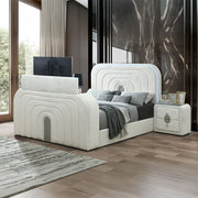 Shelyn - Bed With LED, TV Cabinet, Fireplace & Bluetooth - R&R Furniture Gallery (Fountain Valley, CA)